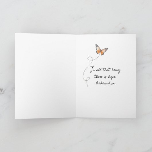 Denken aan u Monarch Butterfly op een Heilige Bijb Kaart (Binnen)