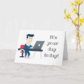 DENKEN AAN "U" OP UW **VERJAARDAG** KAART (Gele Bloem)