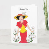 Denken aan u rood en geel kaart (Voorkant)