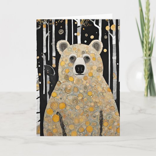 Denken aan u Schattige Beer knuffel Kaart (Voorkant)