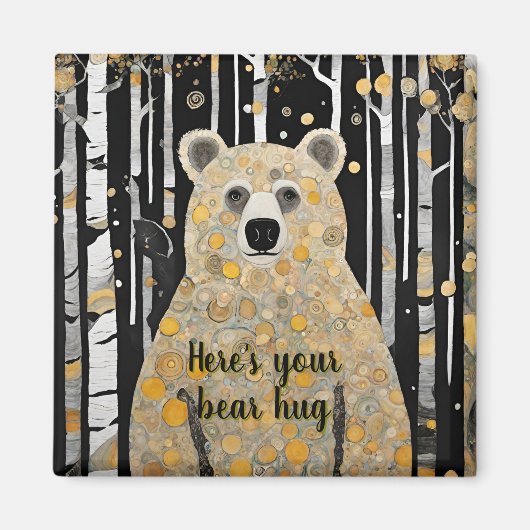 Denken aan u Schattige Beer knuffel Magneet (Voorkant)