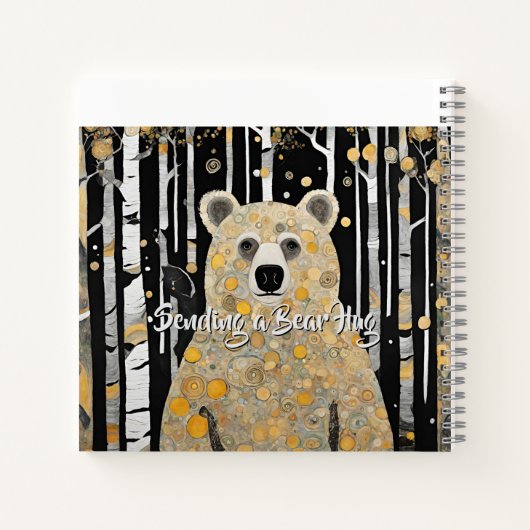 Denken aan u Schattige Beer knuffel Notitieboek (Achterkant)