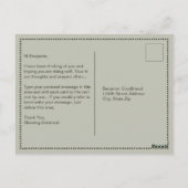 Denken aan u Schattige Cat Caption Sjabloon Briefk Briefkaart (Achterkant)