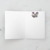 Denken aan U Schattige Koala Beer Dier Natuur Kuns Kaart (Binnen)