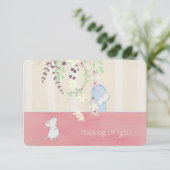 Denken aan u Schattige White Mice Wenskaart (Staand voorkant)