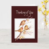 Denken aan u, Schrift, Matteüs 6:26, Vogels Kaart (Gele Bloem)