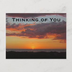 Denken aan u Stille Oceaan Heldere Oranje zonsonde Briefkaart