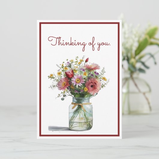 Denken aan u Waterverf Daisies in een pot (Staand voorkant)