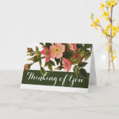 Denken aan u Wenskaart Custom Sjabloon (Gele Bloem)