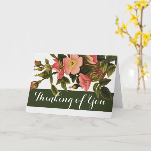 Denken aan u Wenskaart Custom Sjabloon (Gele Bloem)