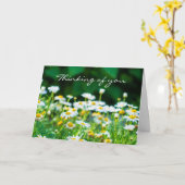 Denken aan U Witte Bloemen Moderne Sympathie Kaart (Gele Bloem)