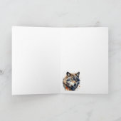 Denken aan U Wolf Waterverf Animal Fan Kaart (Binnen)