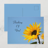 Denken aan u Zonnebloem Kaart (Voorkant / Achterkant)
