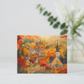 Denken aan uw aangepaste Herfst Engels Stad Briefkaart (Staand voorkant)