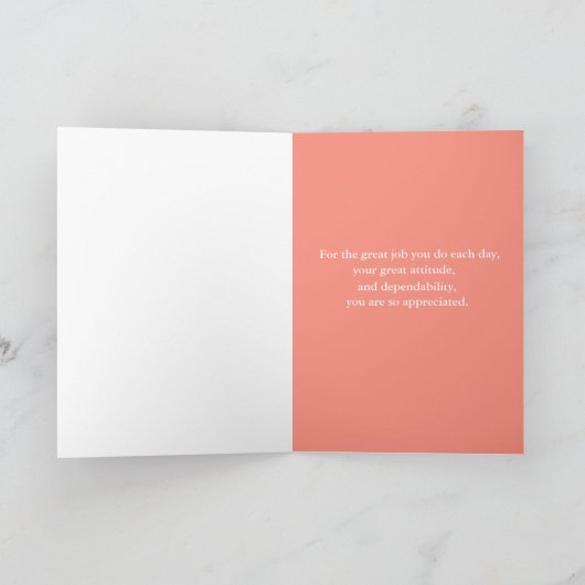 Denken aan uw dag van administratieve professional kaart (Binnen)