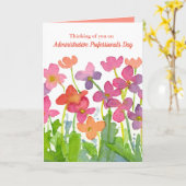 Denken aan uw dag van administratieve professional kaart (Gele Bloem)