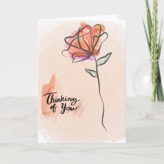 Denken aan uw medeleven Kaart van condoleances (Voorkant)