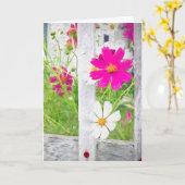 denken aan uzelf-kosmos bloementuin kaart (Gele Bloem)