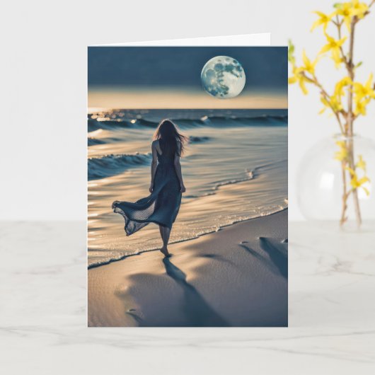 Denken aan You Beach Walk Kaart (Gele Bloem)