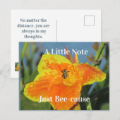 Denken aan You Bee Pun Canna Lily Flower Briefkaart (Voorkant / Achterkant)