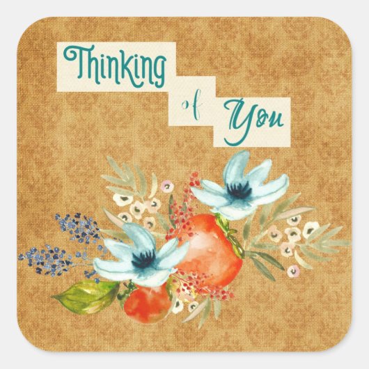 Denken aan You Craft Scrapbooking Vierkante Sticker (Voorkant)