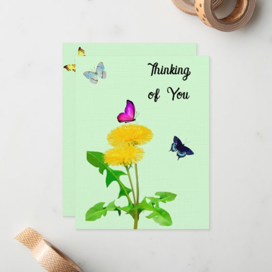 Denken aan You Note Cards Notitiekaartje (Voorkant / Achterkant in situ)