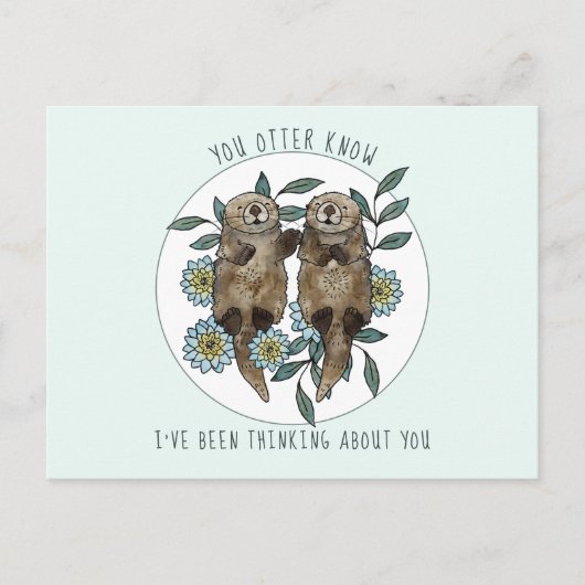 Denken aan You Otters Briefkaart (Voorkant)