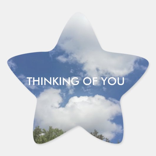 Denken aan You Sky Scene Ster Sticker (Voorkant)