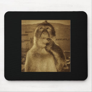 Denken Aap Meme Vintage Retro Muismat