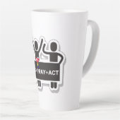 Denken+bidden+handelen Latte mok (Rechterhoek)