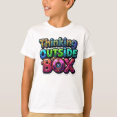 Denken buiten de box t-shirt (Voorkant)