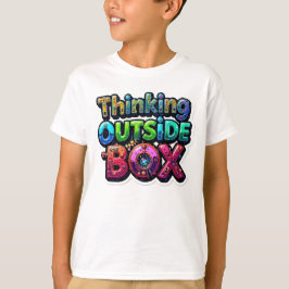 Denken buiten de box t-shirt