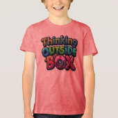 Denken buiten de box Tri-Blend shirt (Voorkant)