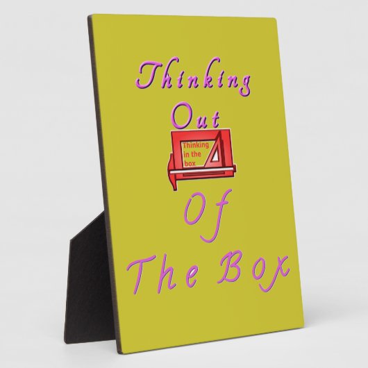 Denken buiten de doos Ontwerp Fotoplaat (Zijkant)