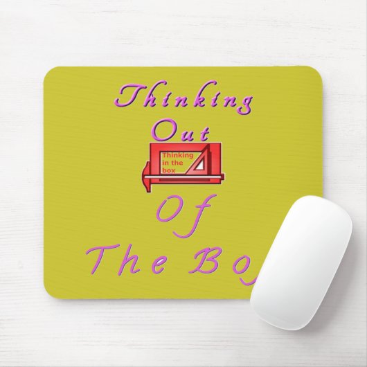 Denken buiten de doos Ontwerp Muismat (Met muis)