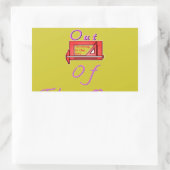 Denken buiten de doos Ontwerp Rechthoekige Sticker (Tas)