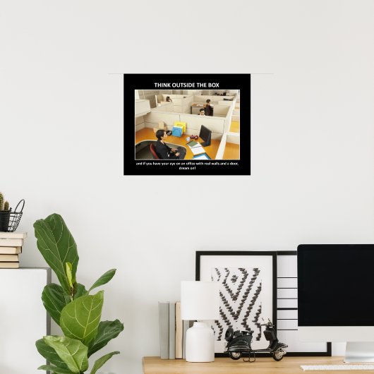 denken-buiten-de-doos poster (Thuiskantoor)