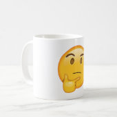Denken Gezicht - Emoji Koffiemok (Voorkant links)