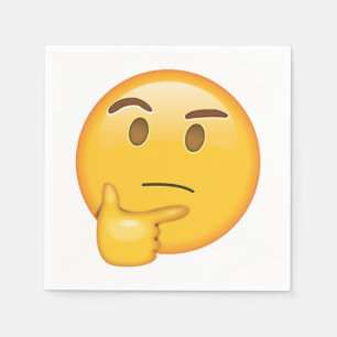 Denken Gezicht - Emoji Servet