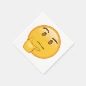 Denken Gezicht - Emoji Servet (Hoek)