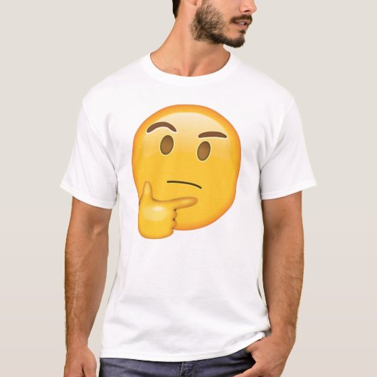 Denken Gezicht - Emoji T-shirt (Voorkant)