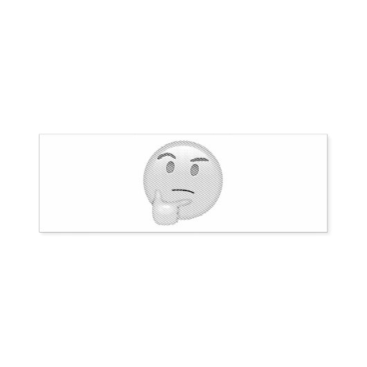 Denken Gezicht - Emoji Zelfinktende Stempel (Design)
