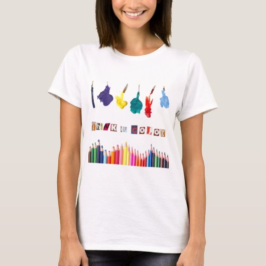 denken in kleur t-shirt (Voorkant)