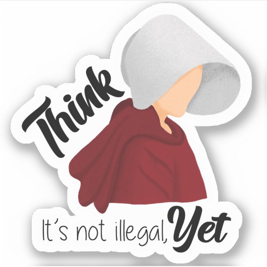 Denken is nog niet illegaal sticker (Voorkant)