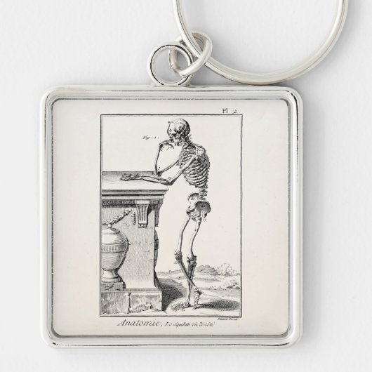 denken menselijk skelet Medische anatomie Sleutelhanger (Voorkant)