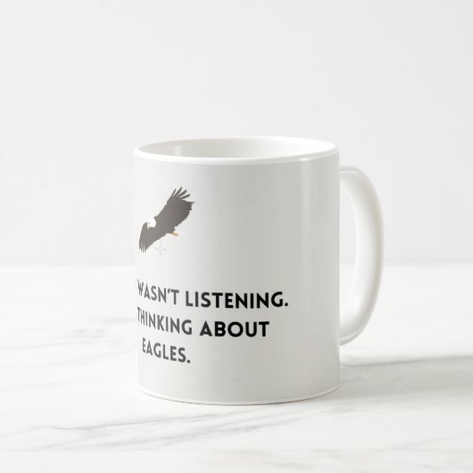 Denken over adelaars koffiemok (Voorkant rechts)