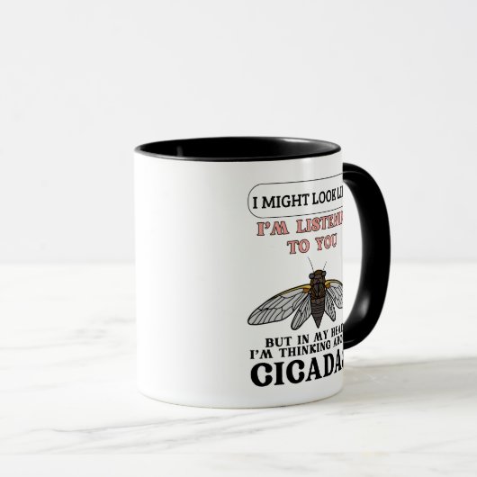 Denken over cicaden mok (Voorkant rechts)
