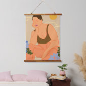 Denken over het leven hangend wandkleed (Slaapkamer)