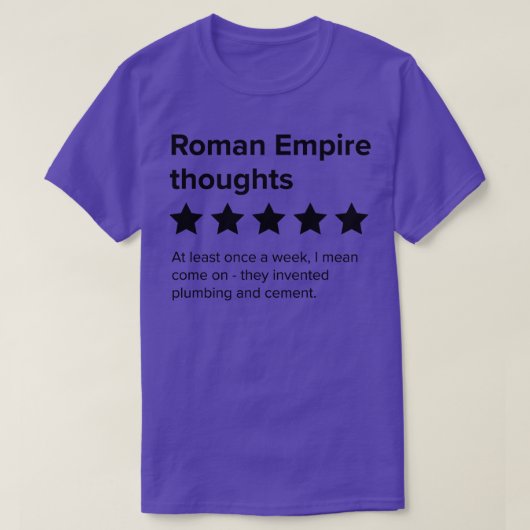 Denken over het Romeinse Rijk Vijf sterren Roman E T-shirt (Design voorkant)