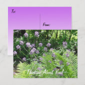 Denken over je paarse bloemen gewoon Gezegde Hi Briefkaart (Voorkant / Achterkant)